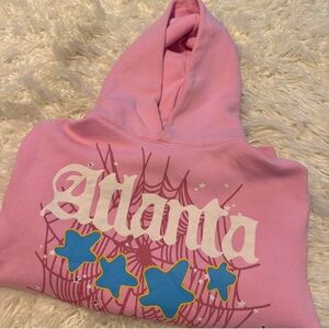 Spider hoodie pink